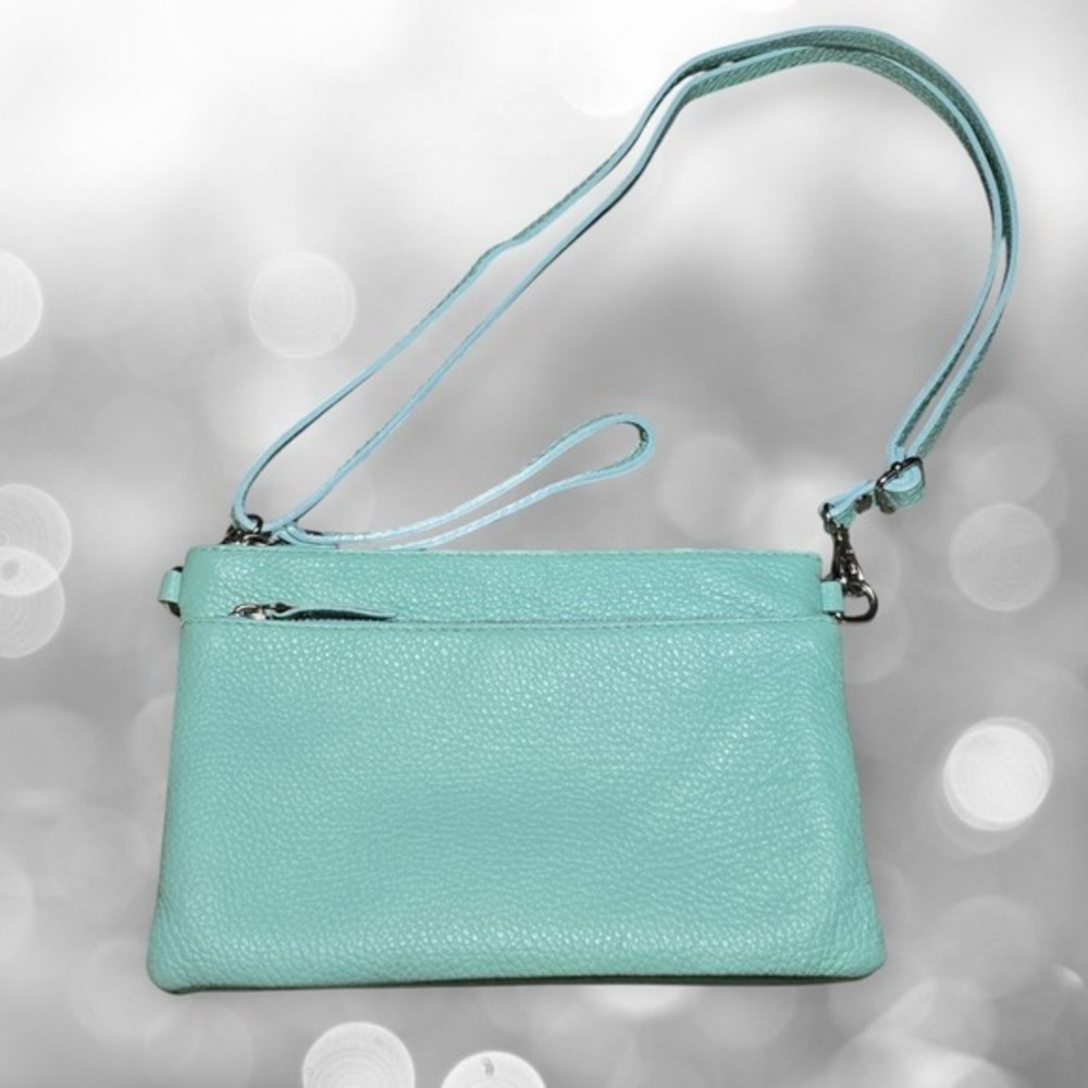 Borse in Pelle Crossbody Bag Womens Italian Leather Convertible Mint OS‎